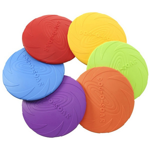 Manufacturer wholesale Pet Interactive Toy Dog Training Soft TPR Dog Frisbeed Toy Floats Water Flying Discs Toys for Dogs