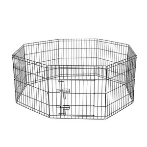 Manufacturer Wholesale Movable Pet Fence Cat Dog Fence Cage Metal Antirust Outdoor Dog Fence