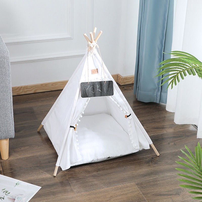 Manufacturers Wholesale Removable Washable Outdoor Camping Portable Pet Dog Cat Teepee Bed Tent For Dogs