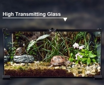 2022 best products 30*30*19cm reptile glass terrarium cage for rain forest climbing frog gecko snake pet cage