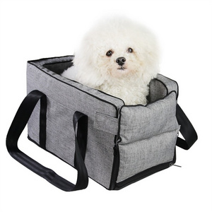 Manufacturer Wholesale New Portable Dog Car Console Armrest Booster Seat Included Safety Tethers