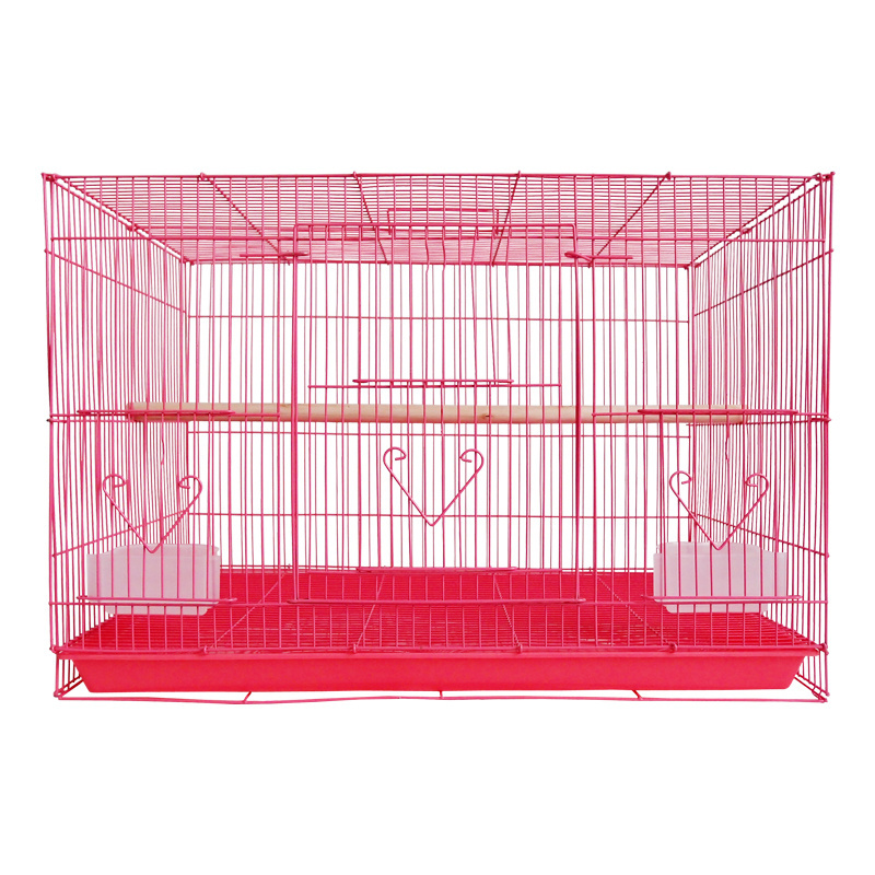 60x43x41 Large Square Metal Iron Wire cage Bird Parrots Canary Breeding Cage Travel Pet Rabbit Animal Chicken Carrier Birdhouse