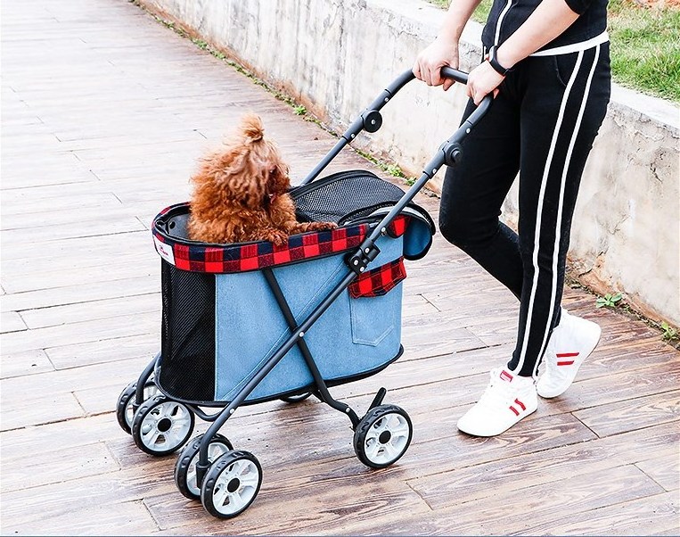 Carrito Para Perro Folding Travel Pet Trolley Cat Cart Carrier With 4 Wheels For small Medium Dogs Luxury Dog Pet Strollers