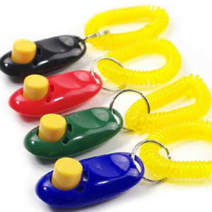 Manufacturer wholesale Pet Supply Big Button Dog Cat Training Clicker, Clickers with Wrist Bands