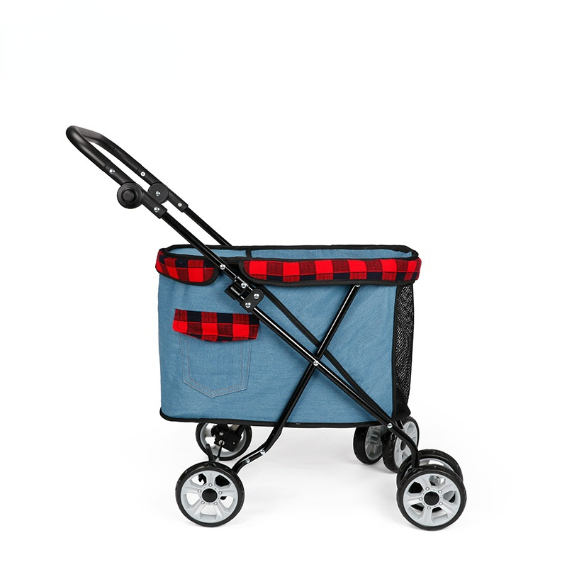 Carrito Para Perro Folding Travel Pet Trolley Cat Cart Carrier With 4 Wheels For small Medium Dogs Luxury Dog Pet Strollers