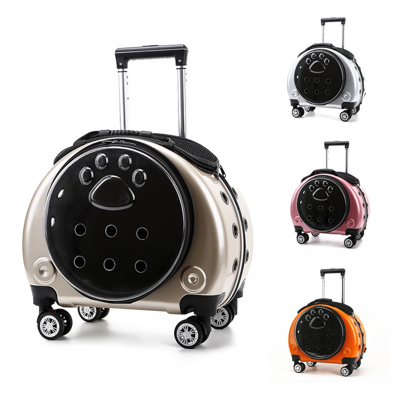 Pet bag Backpack Pet trolley case Waterproof Travel Go out light cat bag trolley case With wheels