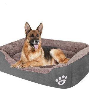 wholesale Washable Comfortable Safety Pet Sofa Extra Firm Cotton Breathable Rectangle Nest Puppy Sleeping Bag Cushion Dog Bed