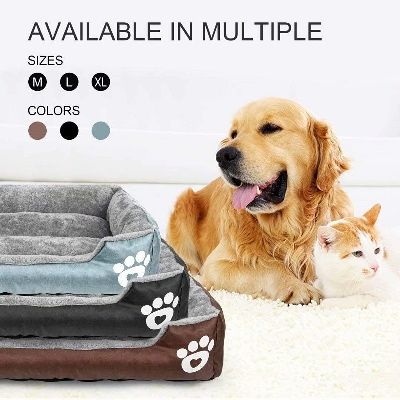 wholesale Washable Comfortable Safety Pet Sofa Extra Firm Cotton Breathable Rectangle Nest Puppy Sleeping Bag Cushion Dog Bed