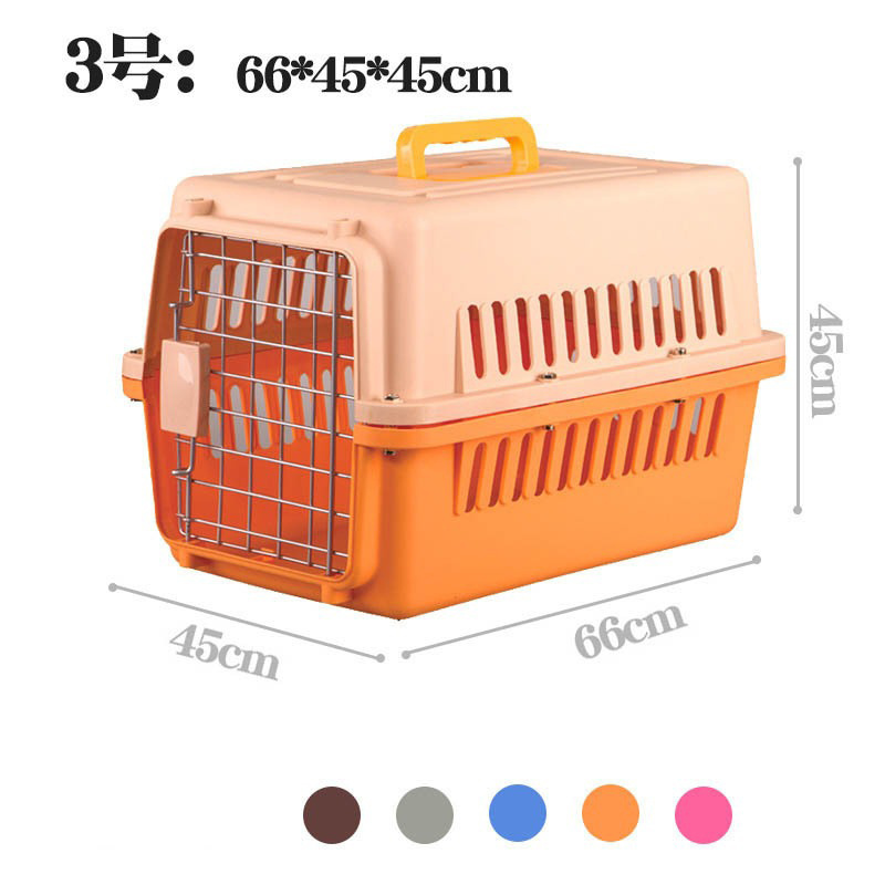 Plastic Airline Shipping Approved Dog Transport Box Pet Cages Bag Cat air box Carrier And Travel Crates Kennel Size 48*32*30cm