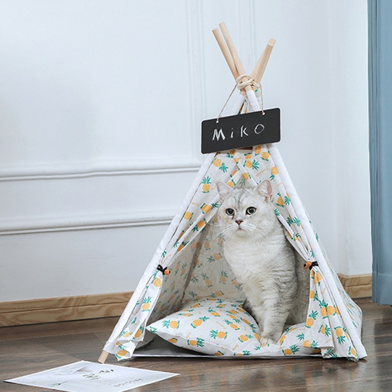 Manufacturers Wholesale Removable Washable Outdoor Camping Portable Pet Dog Cat Teepee Bed Tent For Dogs