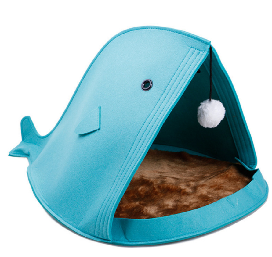 Hot Selling Shark foldable dog bed removable washable pet bed felt pet bed