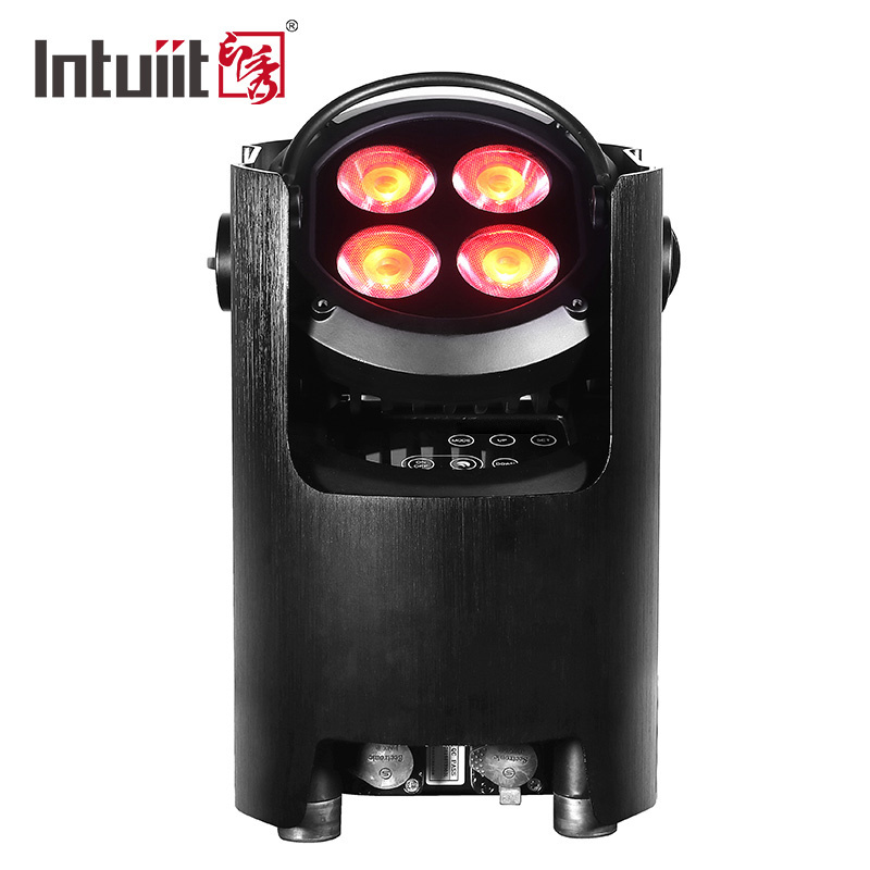 DMX IR Wifi 4x12w Rgbw 4in1 Wireless Battery Powered Par Uplight Spot Wedding Event Dj Disco LED Stage Light