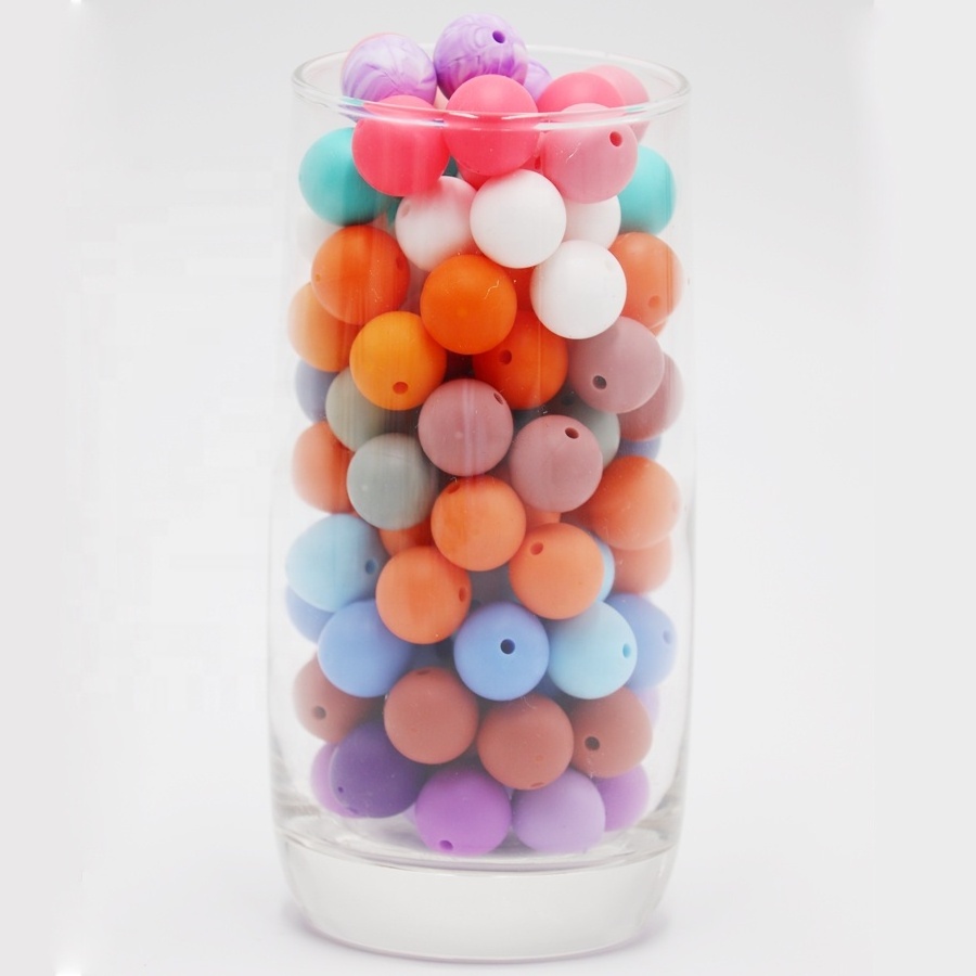 15mm Custom Wholesale Focal Beads Silicone Beads for Keychains Beaded Pens Multifunctional DIY Crafts Soft Toy Unisex Special