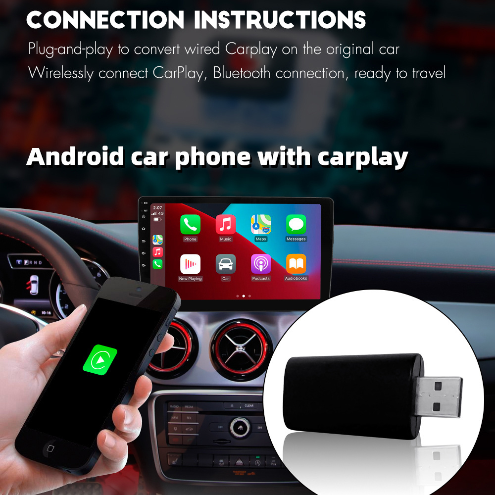 Topleo carplay ai box android 10 screen wireless adapter plug and play Dual WIFI smart tv stick carplay ai box