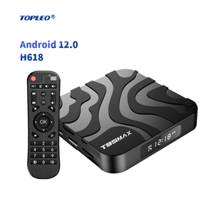 Topleo digital tv box smart T95 Max H618 Android tv box BT 4.0 4k t95 tv box android 12