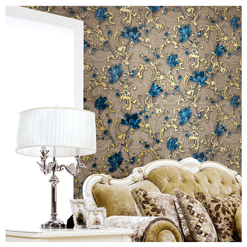 Deep Embossed Big Size PVC Waterproof Damask Italy European Wallpaper  1.06*10.05m wallpaper texture roll living room wallpaper