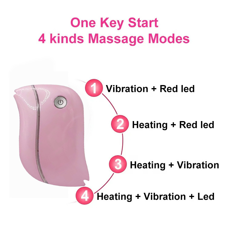 Factory direct sales Heated Board Guasha Facial Tool Pink Vibrating Gua Sha For Scrapers Face electric gua sha Massage