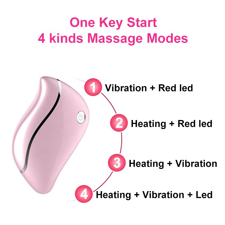 Body Heating LED Light  Vibration Gua Sha Scraping Massage Board Tool Set