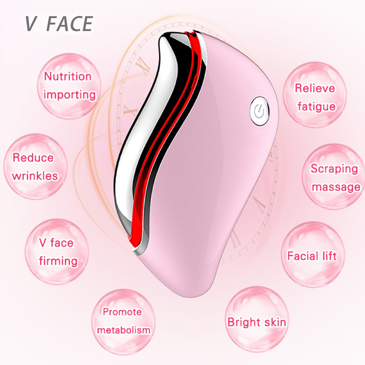 Body Heating LED Light  Vibration Gua Sha Scraping Massage Board Tool Set