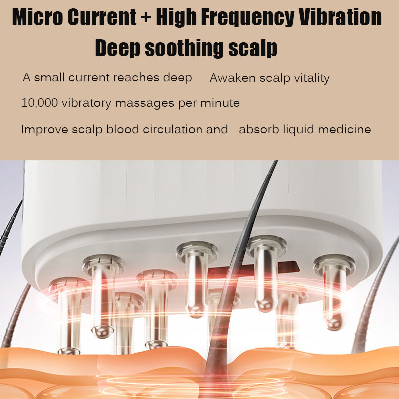 Factory Direct Sales Exploded Electric Minuo Scalp Applicator 1ml Dil Dosing Comb Red Light Vibration Ball Liquid Massage Device