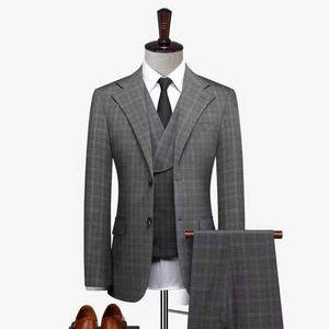 (Jackets+Vest+Pants) Men's High Quality Stripes Business Blazers/best wedding Groom's Wedding Dress