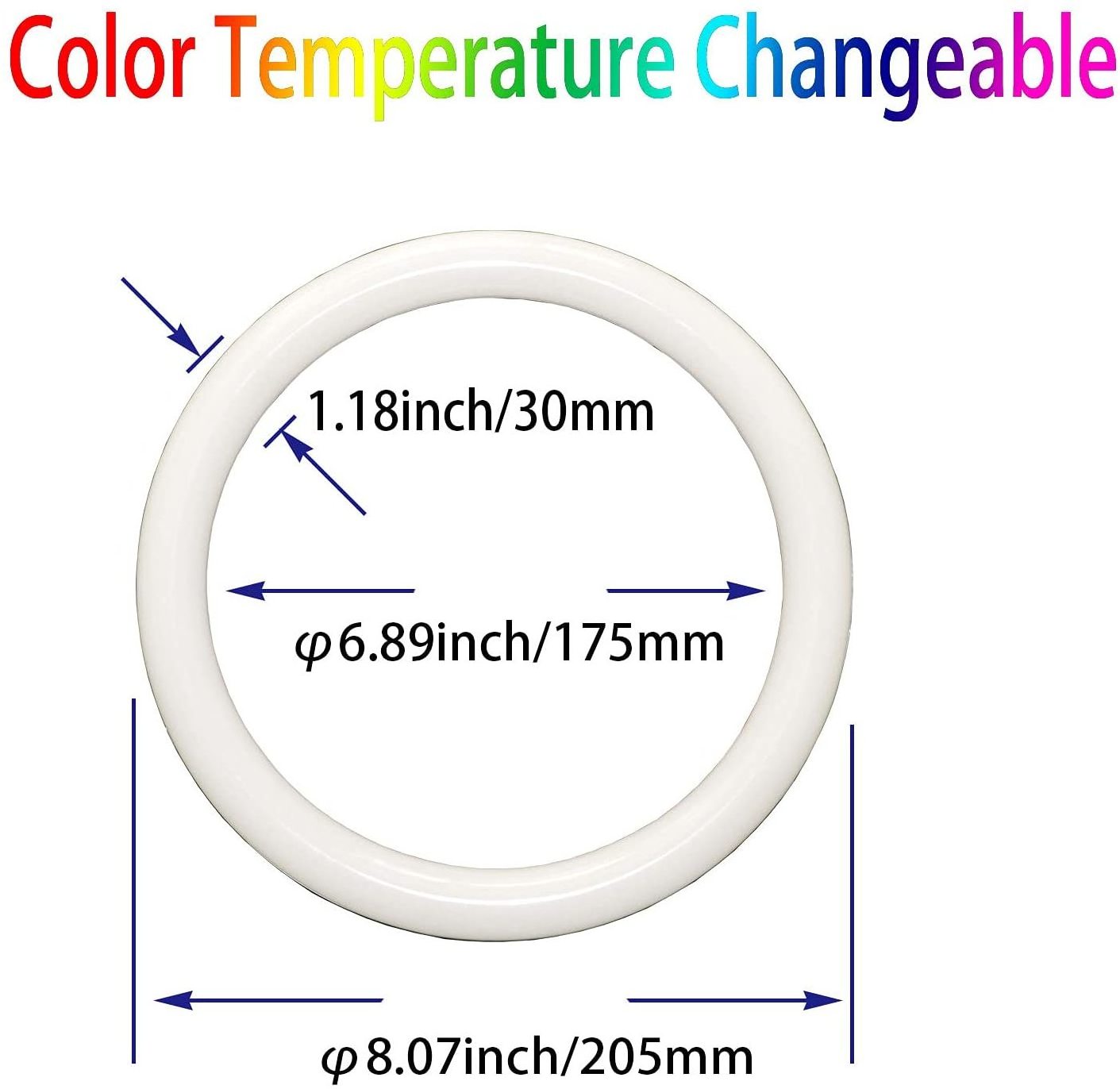 Adjustable Color Temperature T9 Led Circular Light Bulb,6W 10W LED Circline Light Bulb Replacement for Fluorescent Circular Bulb