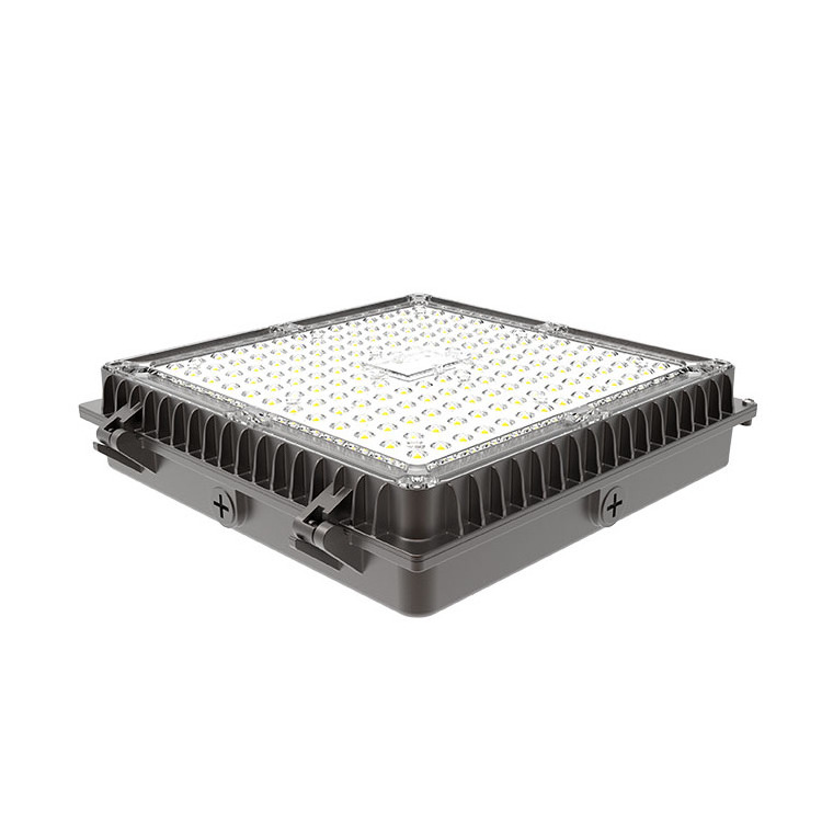 80W Round Led Under Canopy Light Commercial Grade Security Flush Mount Ceiling Outdoor Canopy Light