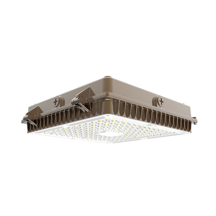 80W Round Led Under Canopy Light Commercial Grade Security Flush Mount Ceiling Outdoor Canopy Light