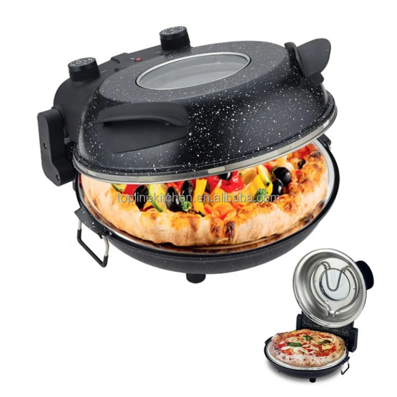 Multi function 16 inch pizza oven with ceramic stone electric arabic bread maker wood fire pizza maker