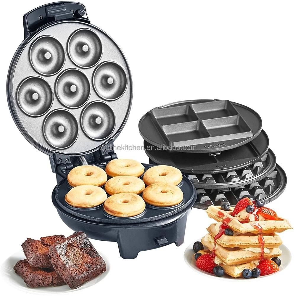 Detachable 3 4 5 in 1 Electric 4 slice Waffle Maker 5-Inch Cooking Surface pop donuts omelette pancake sandwich Waffle maker