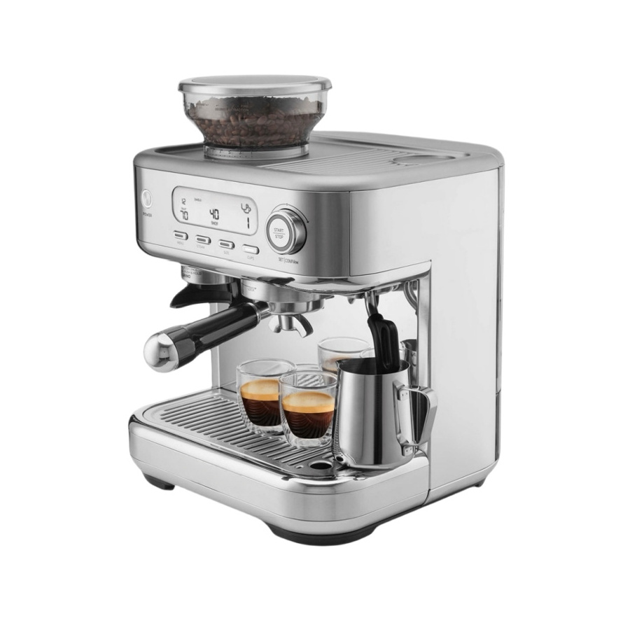 Retro style Semi-Auto Italian Espresso coffee Latte machine maker  with bean grinder Professional 19 Bar steam home appliance