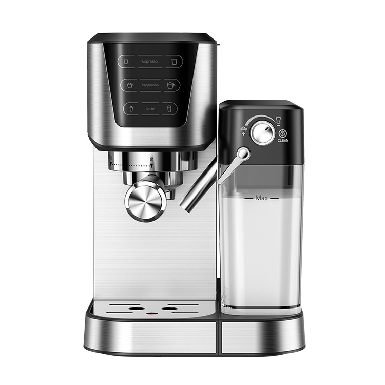 New 3in1 Espresso machine Professional 19Bar  latte coffee maker with Milk tank stainless steel home kitchen appliance