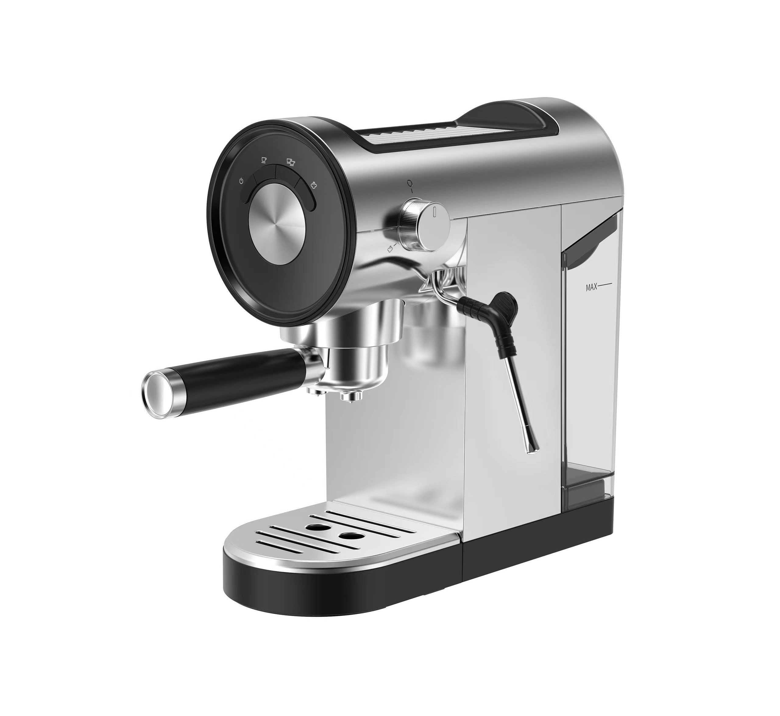 Espresso coffee maker machine stainless steel 19 Bar One Touch Screen with Milk frother steam wand home kitchen appliance