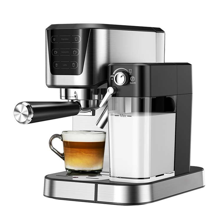 New 3in1 Espresso machine Professional 19Bar  latte coffee maker with Milk tank stainless steel home kitchen appliance