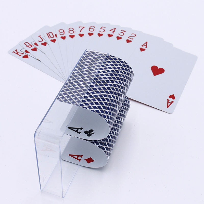 Custom Printing Table Games Durable Waterproof 100% Plastic 0.3mm Playing Cards Red Poker New White PVC Poker Cards Deck Gift