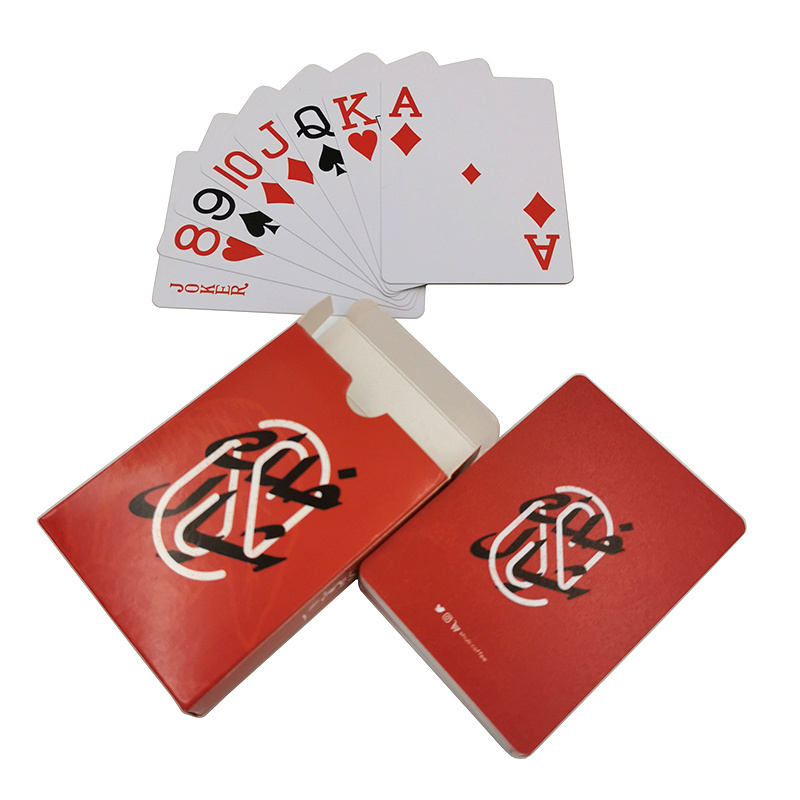 Black and Red Magic Regular Playing Cards Waterproof PVC Oem Custom printed Logo Poker Cards Standard Decks Magic Trick with box