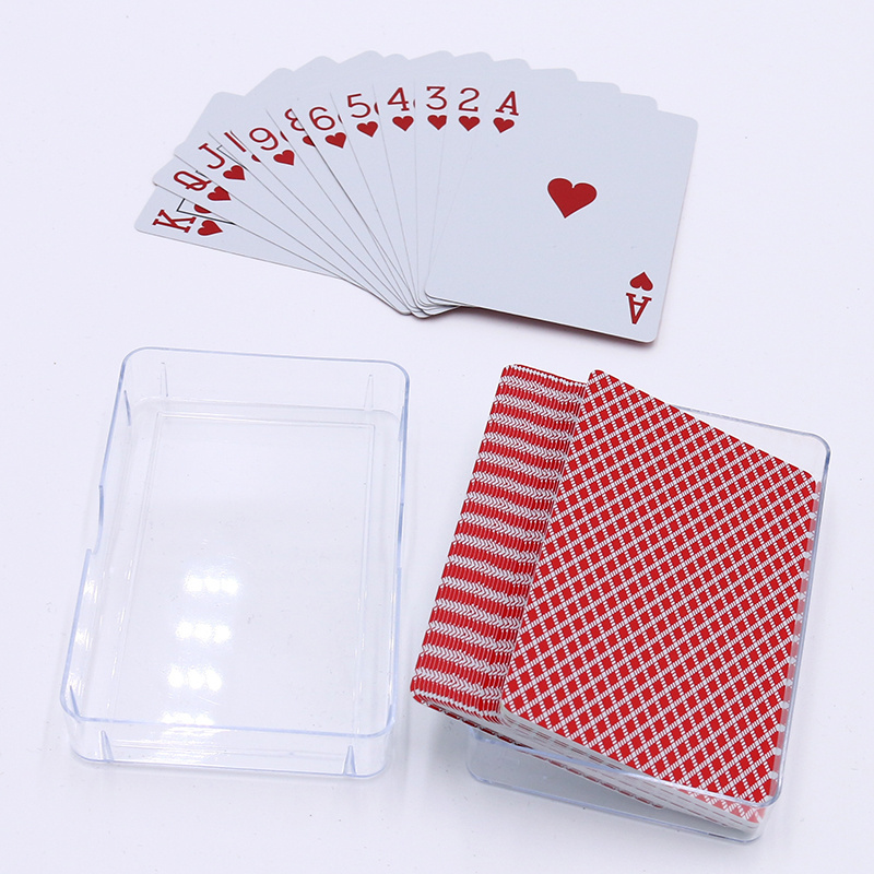 custom plastic water proof playing cards front and back professional printing standard poker