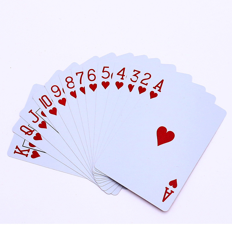 custom plastic water proof playing cards front and back professional printing standard poker