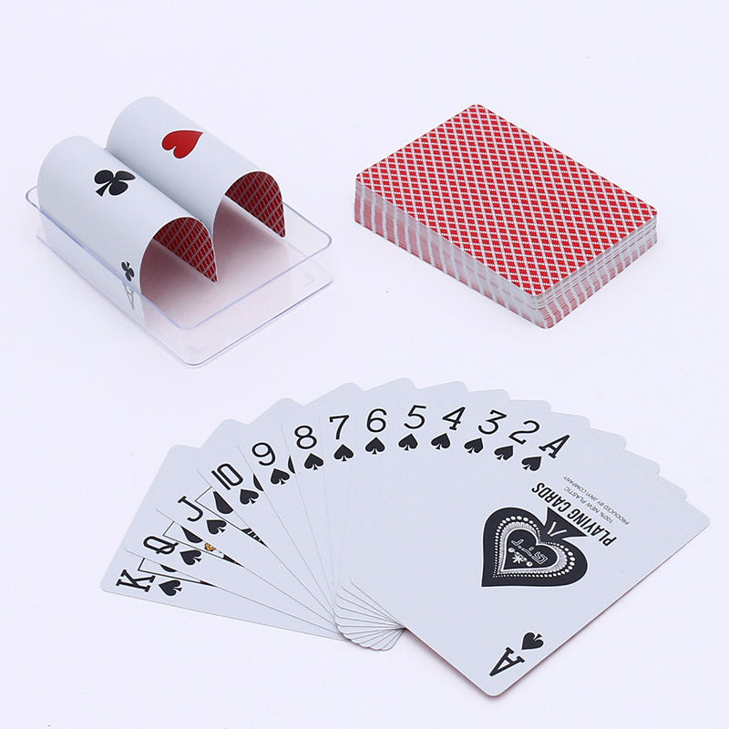 custom plastic water proof playing cards front and back professional printing standard poker