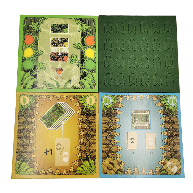 Recyclable Cardboard Game Cards Custom Printed Adventure Desert Island Survival Games Tarot Card with Heaven and Earth Cover Box