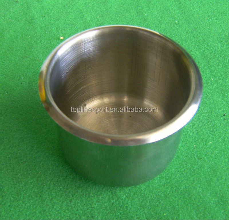 90mm Dia. Steel Stainless Drop in Poker Table Cup Holder/Jumbo Cup Holder TPH-001