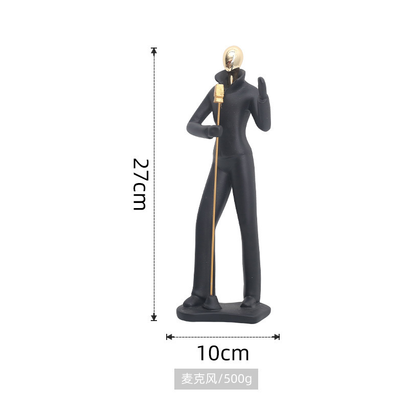 2024 Nordic Minimalist Abstract Musician Dancer Sculpture Figurine Art Resin Ornaments For Hotel Living Room Desktop Decor