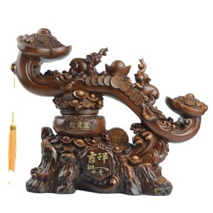 2023 Chinese Traditional 23cm Feng Shui Ruyi Ornament Gift Resin Craft Ruyi with Ingot Elephant