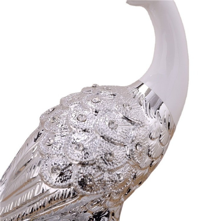 2023 Office decoration craft large animal statue resin peacock sculpture for sale Peacock Statue