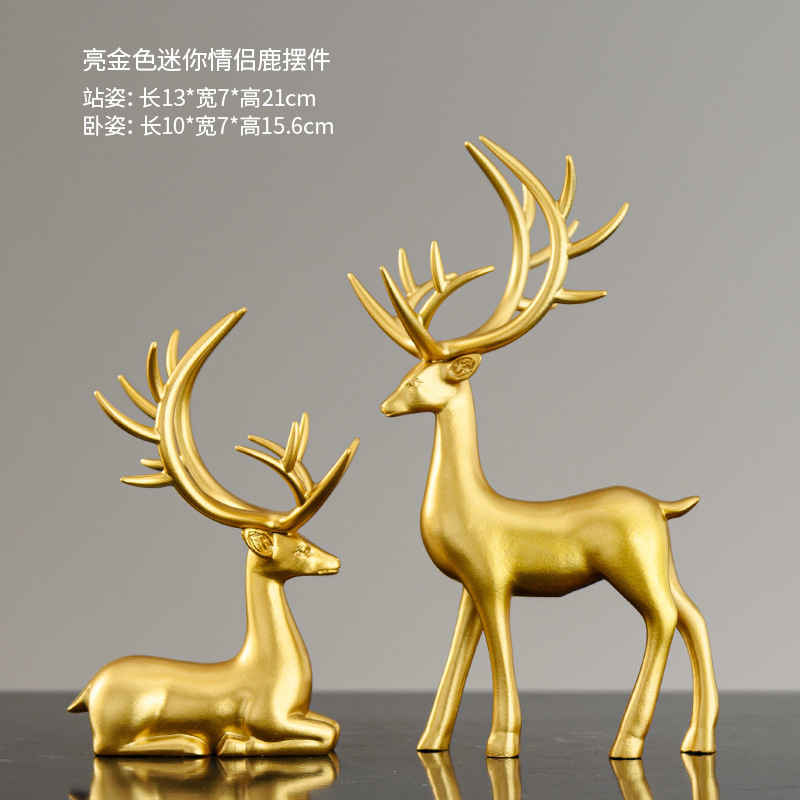 2024 Holiday Deer ornament animal reindeer sculpture Christmas decoration resin sculpture