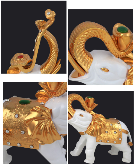 2023  wholesale resin Animal Feng Shui craft home decoration thailand elephant statue