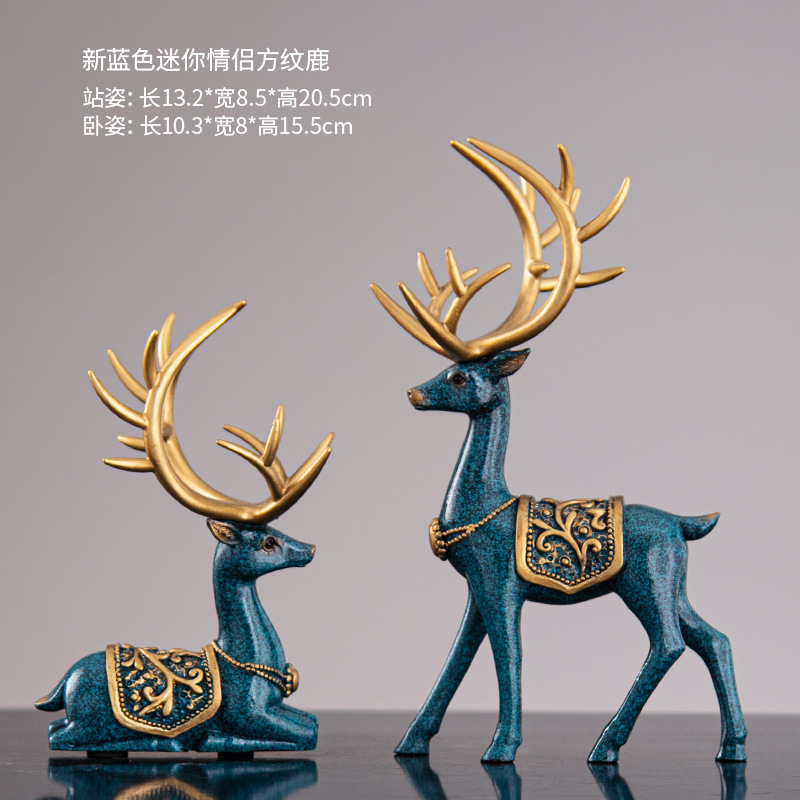 2024 Holiday Deer ornament animal reindeer sculpture Christmas decoration resin sculpture