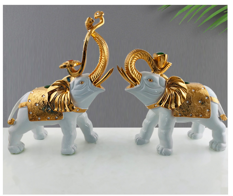 2023  wholesale resin Animal Feng Shui craft home decoration thailand elephant statue