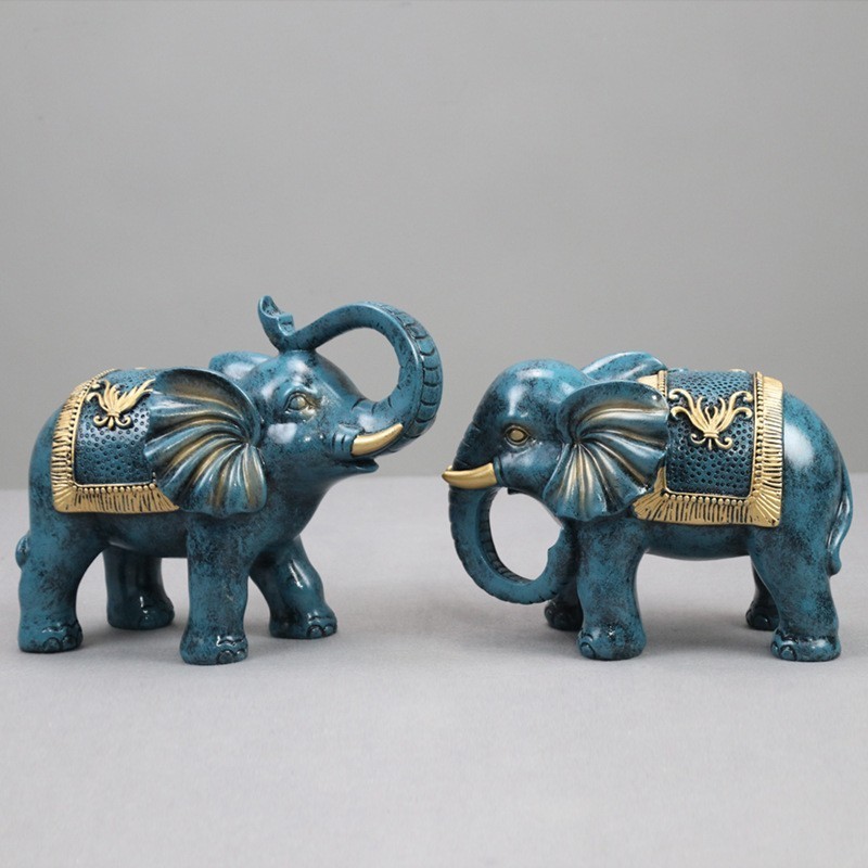 2023 Elephant Statue in Pair for Home decorative customized design animal theme Elephant living Room