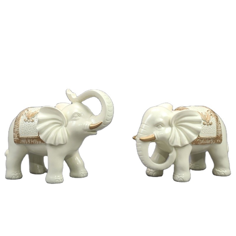 2023 Elephant Statue in Pair for Home decorative customized design animal theme Elephant living Room